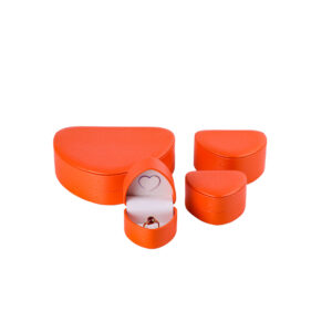 Heart Shape Jewelry Box Orange Packaging Fatory From China