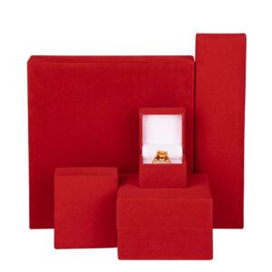 Premium Velvet Jewelry Box Red