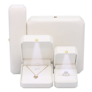 LED Leather Jewelry Box - Luxury Storage for Rings, Necklaces, Bracelets