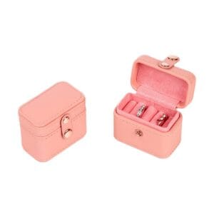 Mini Snap Ring Box Portable Jewelry Storage