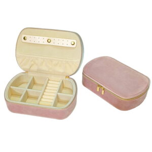 Pink PU Leather Jewelry Organizer