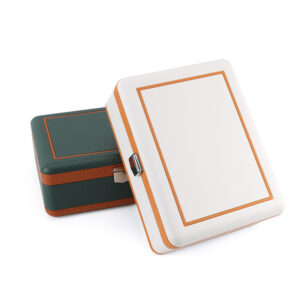 Rounded Corner Double Layer Jewelry Box with Mirror